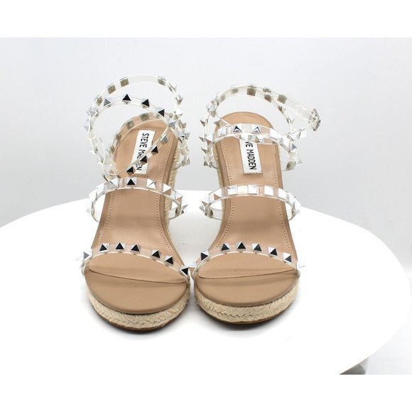 Steve Madden | Shoes | Steve Madden Womens Maici Studded Platform Wedge  Espadrilles | Poshmark